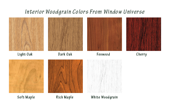 Many interior replacement window colors to choose from as well!